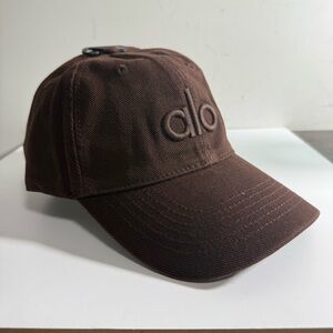 ALO Yoga Brown Embroidered Logo Baseball Cap